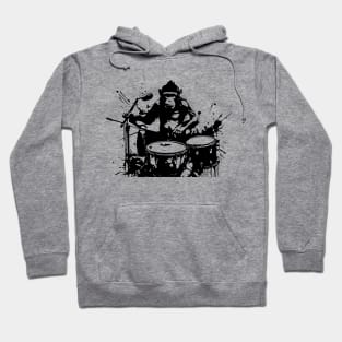 monkey playing the drums Hoodie